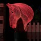 3D Art Horse Head 7 Color Changing Bulding LED Night Lamp Light Bedroom Xmas Gift