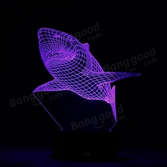 3D Color Changing LED Desk Table Lamp Remote Acrylic USB Night Light Christmas Gift