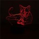 3D Cute Cat Night Light USB Charge Touch Control 7 Color Change LED Desk Lamp Room Decor Gift