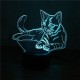 3D Cute Cat Night Light USB Charge Touch Control 7 Color Change LED Desk Lamp Room Decor Gift
