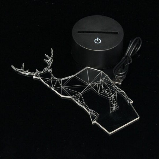 3D Deer LED Table Desk Light USB 7 Color Changing Night Lamp Home Decor 3D Deer LED Table Desk Light USB 7 Color Changing Night Lamp Home Decor