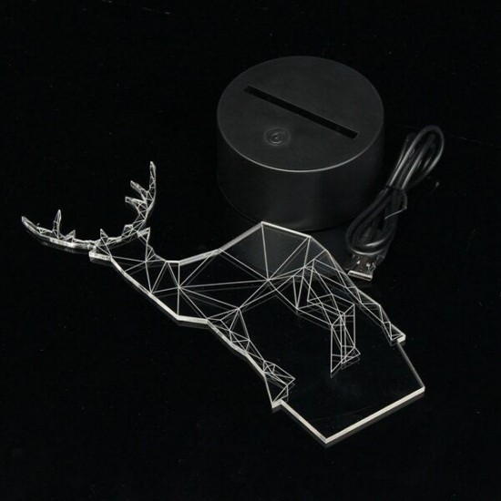 3D Deer LED Table Desk Light USB 7 Color Changing Night Lamp Home Decor 3D Deer LED Table Desk Light USB 7 Color Changing Night Lamp Home Decor