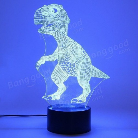 3D Dinosaur LED Desk Table Lamp 7 Color Changing USB Night Light 5V 3D Dinosaur LED Desk Table Lamp 7 Color Changing USB Night Light 5V