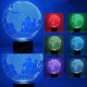 3D Earth Globe Night Light 7 Color Changing USB LED Table Lamp Home Decor