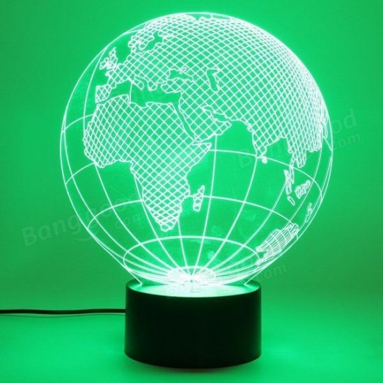 3D Earth Globe Night Light 7 Color Changing USB LED Table Lamp Home Decor 3D Earth Globe Night Light 7 Color Changing USB LED Table Lamp Home Decor