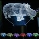 3D Hippo Desk Table Lamp 7 Color Changing LED Night Light Decor Xmas Gift 3D Hippo Desk Table Lamp 7 Color Changing LED Night Light Decor Xmas Gift