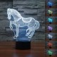 3D Horse LED Lamp 7 Color Change Touch Sensor Night Light Christmas Gift Party Decor