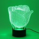 3D Illuminated Color Changing Rose LED Desk Night Light Lamp