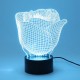 3D Illuminated Color Changing Rose LED Desk Night Light Lamp