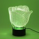 3D Illuminated Color Changing Rose LED Desk Night Light Lamp