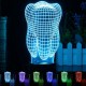 3D Illuminated Color Changing Touch Switch Tooth LED Desk Night Light Lamp Xmas Gift 3D Illuminated Color Changing Touch Switch Tooth LED Desk Night Light Lamp Xmas Gift