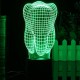 3D Illuminated Color Changing Touch Switch Tooth LED Desk Night Light Lamp Xmas Gift