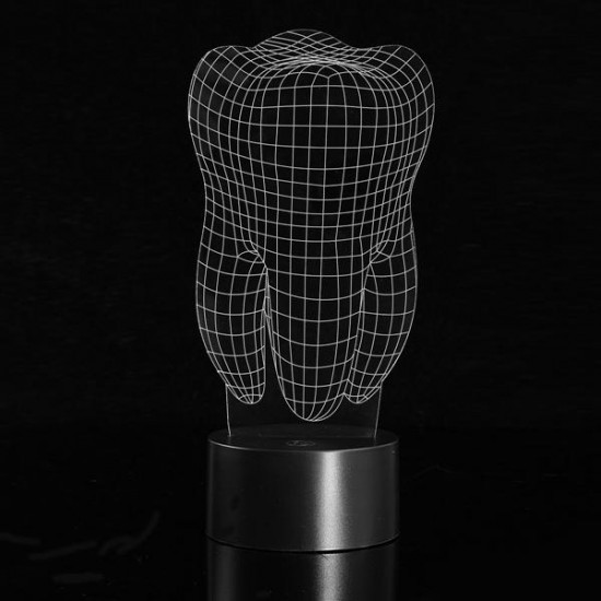 3D Illuminated Color Changing Touch Switch Tooth LED Desk Night Light Lamp Xmas Gift 3D Illuminated Color Changing Touch Switch Tooth LED Desk Night Light Lamp Xmas Gift