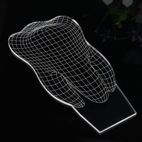 3D Illuminated Color Changing Touch Switch Tooth LED Desk Night Light Lamp Xmas Gift 3D Illuminated Color Changing Touch Switch Tooth LED Desk Night Light Lamp Xmas Gift