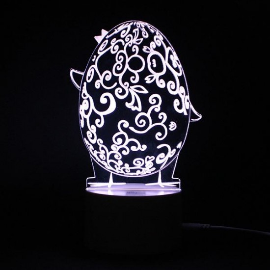 3D Easter Egg Rabbit LED Night Light USB Colorful Table Desk Lamp Holiday Decor DC5V 3D Easter Egg Rabbit LED Night Light USB Colorful Table Desk Lamp Holiday Decor DC5V