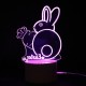 3D Easter Egg Rabbit LED Night Light USB Colorful Table Desk Lamp Holiday Decor DC5V