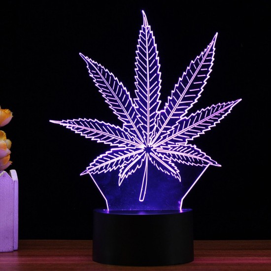 3D LED Maple Leaf Table Lamp Remote Control Touch Night Light Color Change Gift 3D LED Maple Leaf Table Lamp Remote Control Touch Night Light Color Change Gift