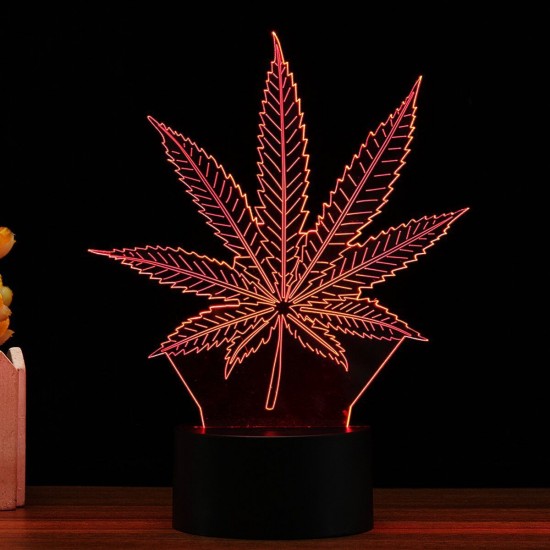 3D LED Maple Leaf Table Lamp Remote Control Touch Night Light Color Change Gift 3D LED Maple Leaf Table Lamp Remote Control Touch Night Light Color Change Gift