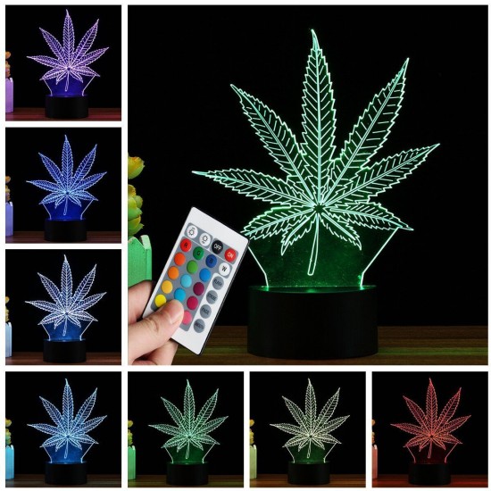 3D LED Maple Leaf Table Lamp Remote Control Touch Night Light Color Change Gift 3D LED Maple Leaf Table Lamp Remote Control Touch Night Light Color Change Gift