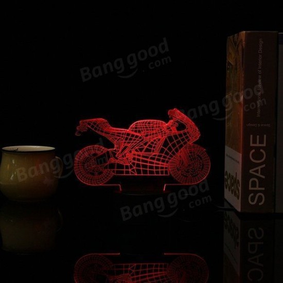 3D Motorcycle LED Table Desk Light USB 7 Color Changing Night Lamp Home Decor 3D Motorcycle LED Table Desk Light USB 7 Color Changing Night Lamp Home Decor