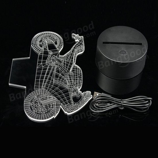 3D Motorcycle LED Table Desk Light USB 7 Color Changing Night Lamp Home Decor 3D Motorcycle LED Table Desk Light USB 7 Color Changing Night Lamp Home Decor