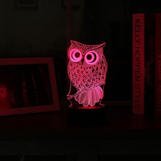 3D Night Light Animal Colorful USB LED Lamp Novelty Lighting for Christmas Home Bedroom Kids Touchs Switch Lamp