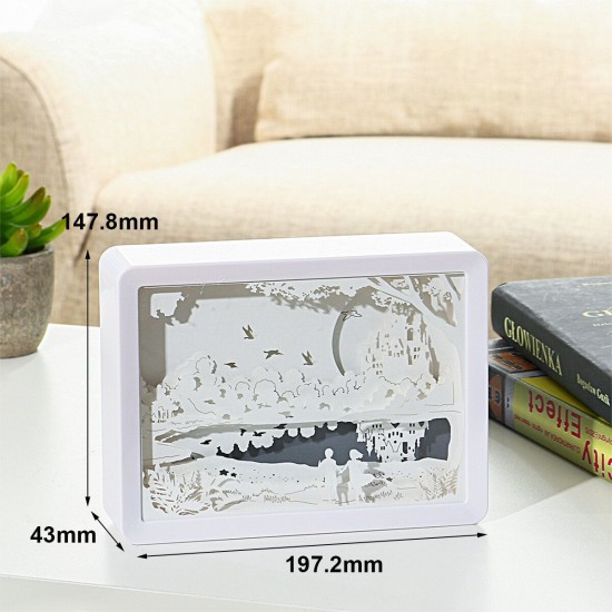 3D Paper Carving Lamp Art Creative LED Night Light Birthday Gift Romantic Decor 3D Paper Carving Lamp Art Creative LED Night Light Birthday Gift Romantic Decor
