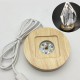 3D Round Crystal Glass Laser LED Battery Electric Light Up Display Stand Base