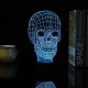 3D Skull LED Table Desk Light USB 7 Color Changing Night Lamp Home Decor