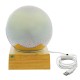 3D USB Magic Base Glass Ball Sphere Lightning Lamp Night Light Party Festival Firework