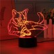 3D USB/Battery Powered Cute Cat 7 Colors Change LED Desk Lamps Touch Switch Night Light