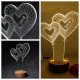 3D Visual LED Small Table Night Light For Holiday Valentines Day