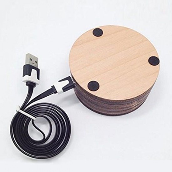 3D Visual LED Table Lamp Energy Saving Wooden Night Lamp For Holiday 3D Visual LED Table Lamp Energy Saving Wooden Night Lamp For Holiday