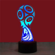 3D World Cup LED Night Light USB Touch Control/Remote Control 7 Color Table Light
