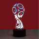 3D World Cup LED Night Light USB Touch Control/Remote Control 7 Color Table Light