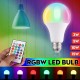 3W 5W 10W 15W RGBW E27 LED Bulb 16 Color Dimmable Globe Light With Remote Control For Party Decoration AC85-265V