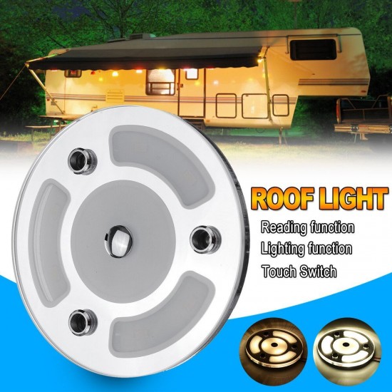 3W Touch Switch LED Car Roof Reading Light Dimmable Day Night Lamp for Caravans Boats DC10-30V 3W Touch Switch LED Car Roof Reading Light Dimmable Day Night Lamp for Caravans Boats DC10-30V