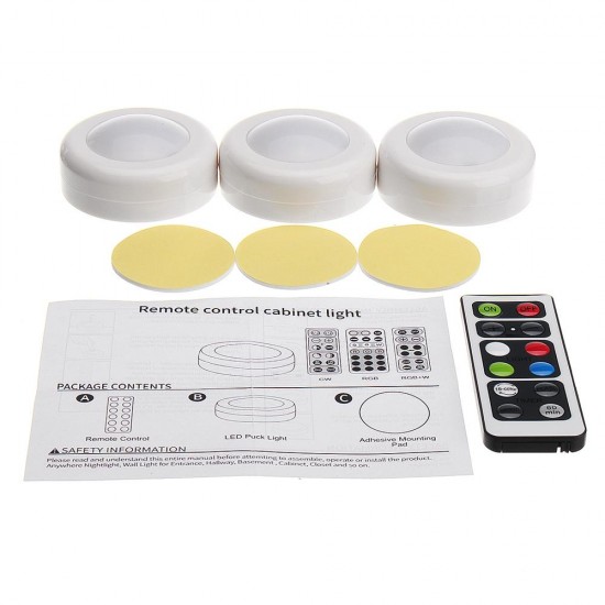 3pcs 6pcs Colorful LED Cabinet Lamp Hallway Counter Kitchen Display Light with Remote Controller 3pcs 6pcs Colorful LED Cabinet Lamp Hallway Counter Kitchen Display Light with Remote Controller