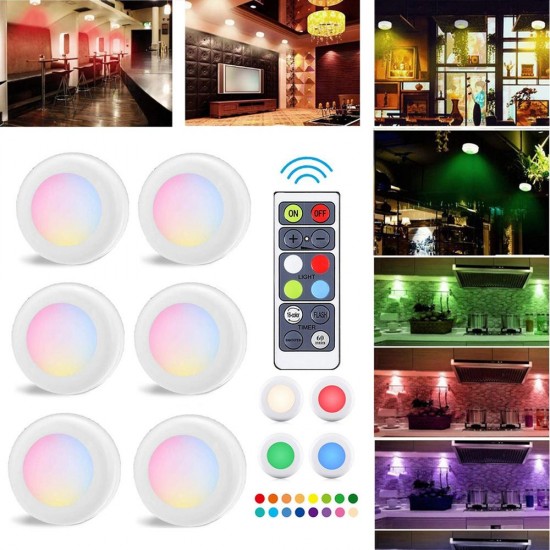 3pcs 6pcs Colorful LED Cabinet Lamp Hallway Counter Kitchen Display Light with Remote Controller 3pcs 6pcs Colorful LED Cabinet Lamp Hallway Counter Kitchen Display Light with Remote Controller