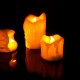 3pcs/Set Flameless LED Candle Electric Candle Night Light Remote Control for Wedding Party