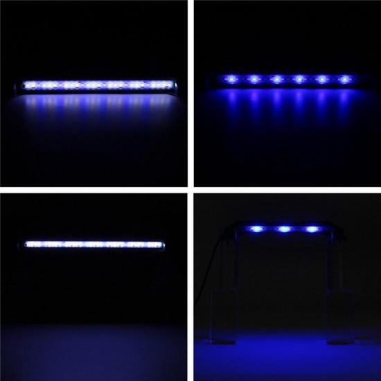 40cm 39 LED Fish Tank Aquarium Light White Blue Lamp Clip on Waterproof Bar AC110-240V