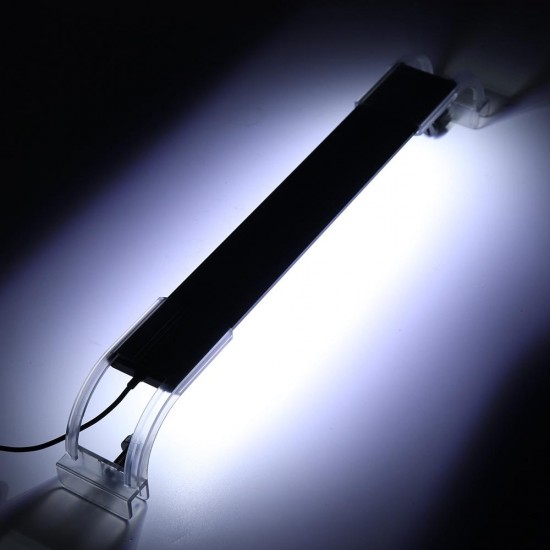 4.5W 30cm Adjustable 2835 LED Aquarium Fish Tank Super Slim Light Lamp Black