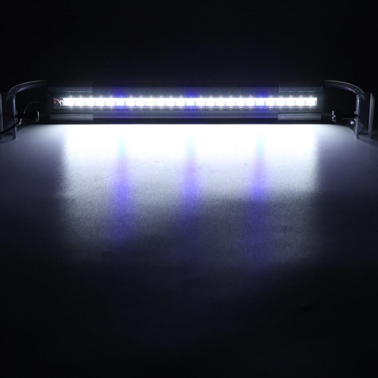 4.5W 30cm Adjustable 2835 LED Aquarium Fish Tank Super Slim Light Lamp Black