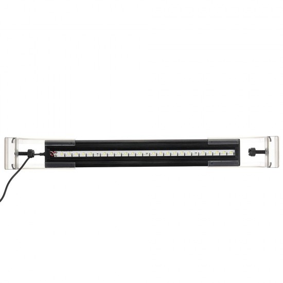 4.5W 30cm Adjustable 2835 LED Aquarium Fish Tank Super Slim Light Lamp Black