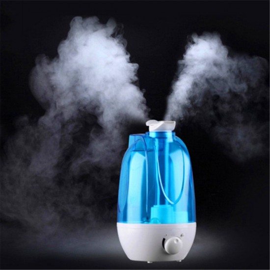 4L Potable LED Ultrasonic Humidifier Atomiser Air Purifier Home/Office 20m² Room