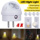 4PCS LED Night Light Wall Mount Plug-in Light Control Lamp for Bedroom Home Toilet EU Plug 220V 4PCS LED Night Light Wall Mount Plug-in Light Control Lamp for Bedroom Home Toilet EU Plug 220V