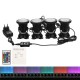 4pcs LED RGB Submersible Pond Spot Light Underwater Swimming Pool Lamps AC100-240V