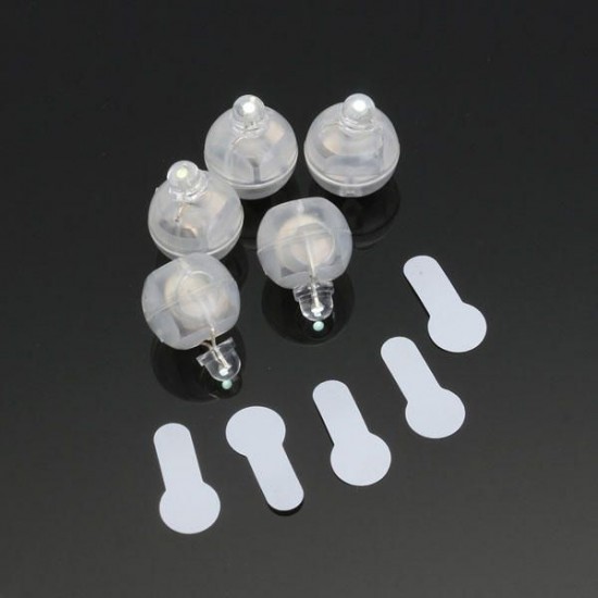 50 Pcs White Ball Lamps LED Light Paper Lantern Balloons Wedding Party Christmas Halloween Decor