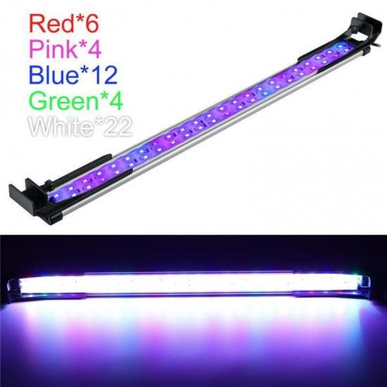 52CM 48LED Aquarium Fish Tank Light High-bright Double Drainage Water Grass Lamp