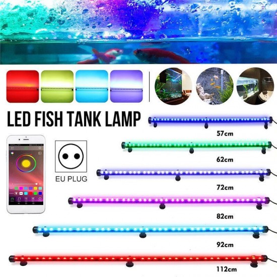 57/62/72/82/92/112CM RGB LED Aquarium Fish Tank Light Bluetooth APP Control